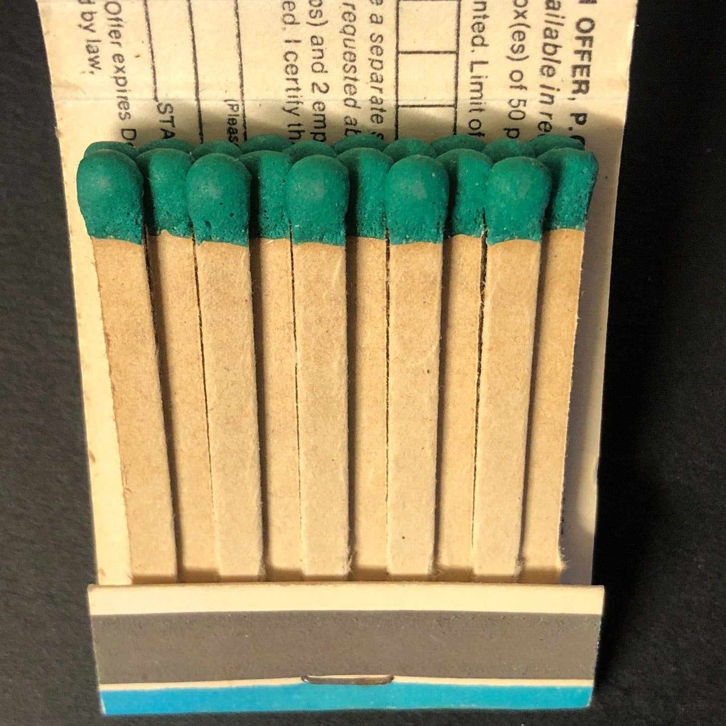Salem Cigarettes w/ Personalized Embossing Mail in Offer Full Matchbook 1972 VGC