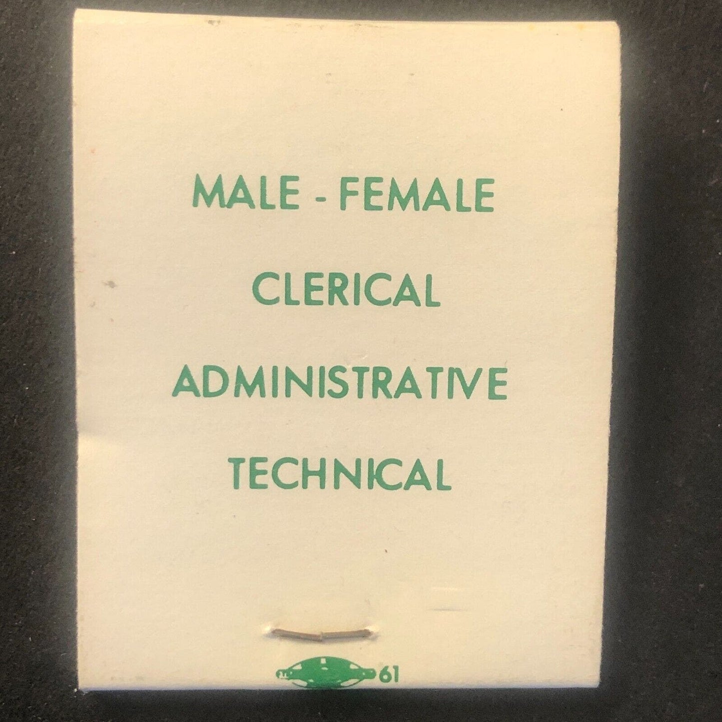 Lynn Richards Personnel Glenview, IL Vintage Full Matchbook c1964-73 VGC