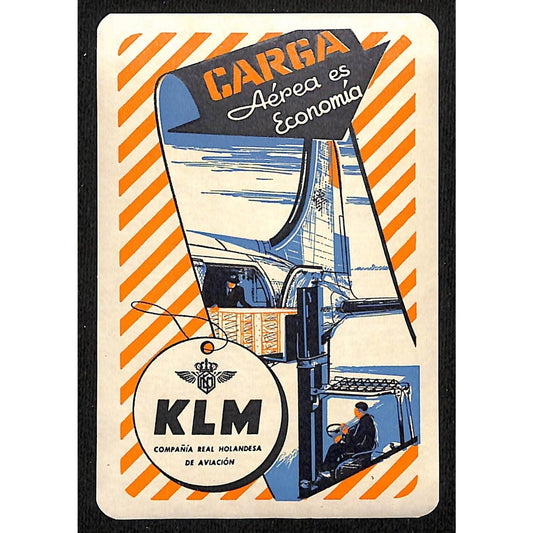 KLM Airlines Carga Aérea es Economía / Air Cargo Luggage Label VGC Scarce