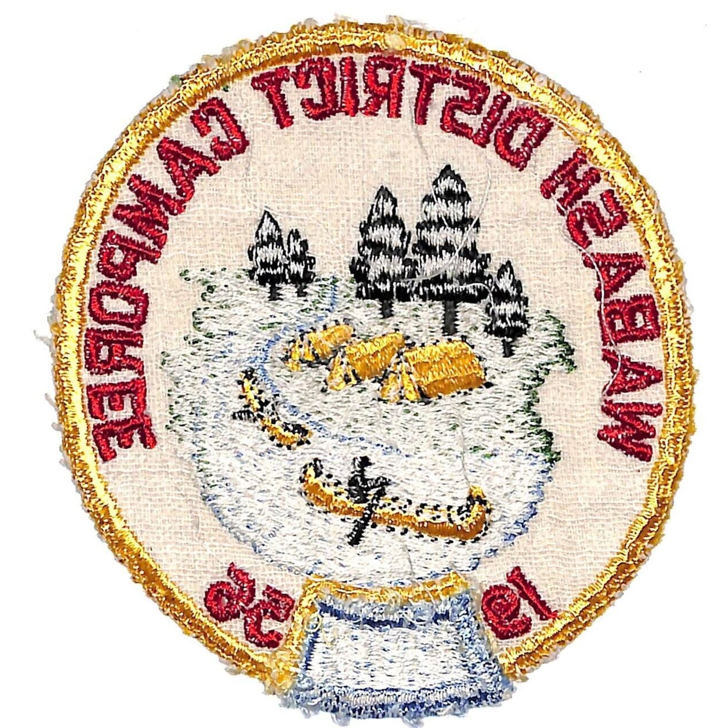 BSA Patch Wabash District Camporee 1956 Boy Scouts Piankeshaw Council Scarce