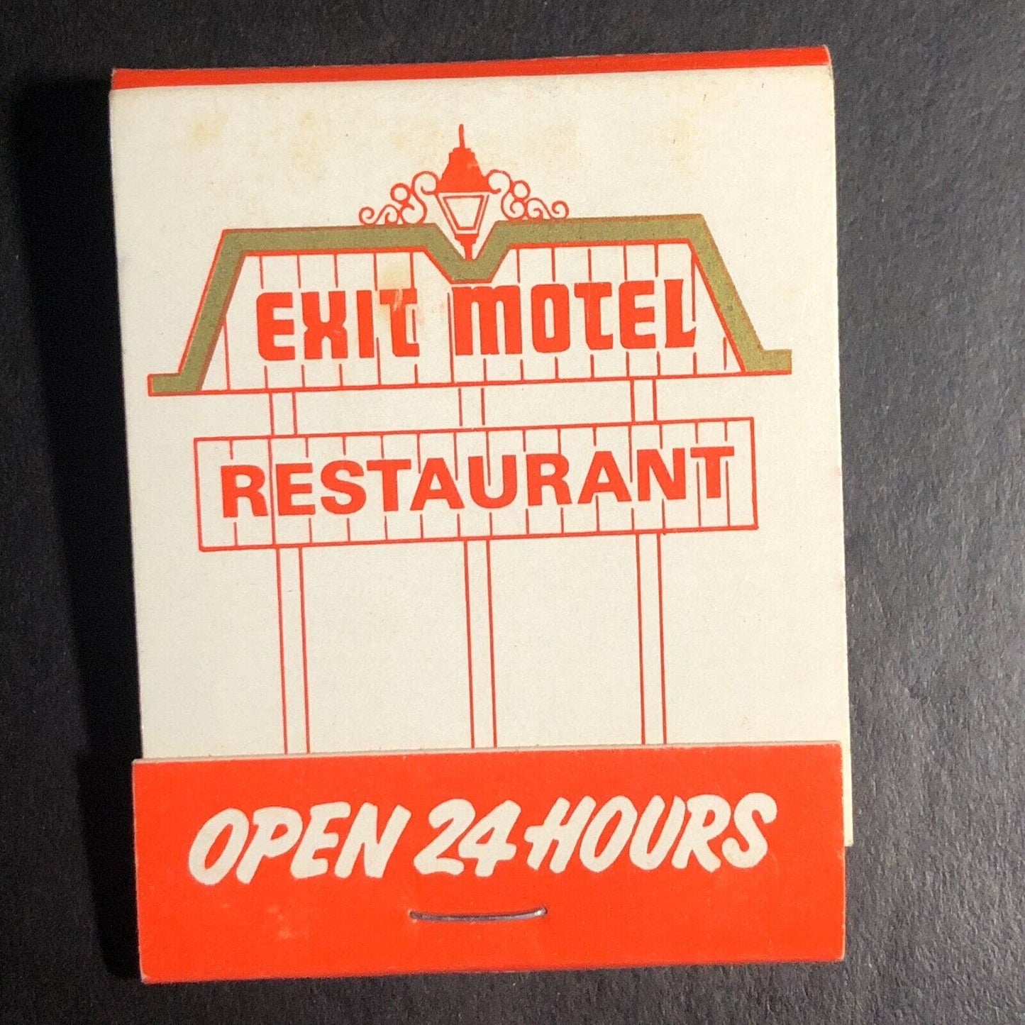 Exit Motel Restaurant Birch Run, MI Full Matchbook c1974-84 VGC