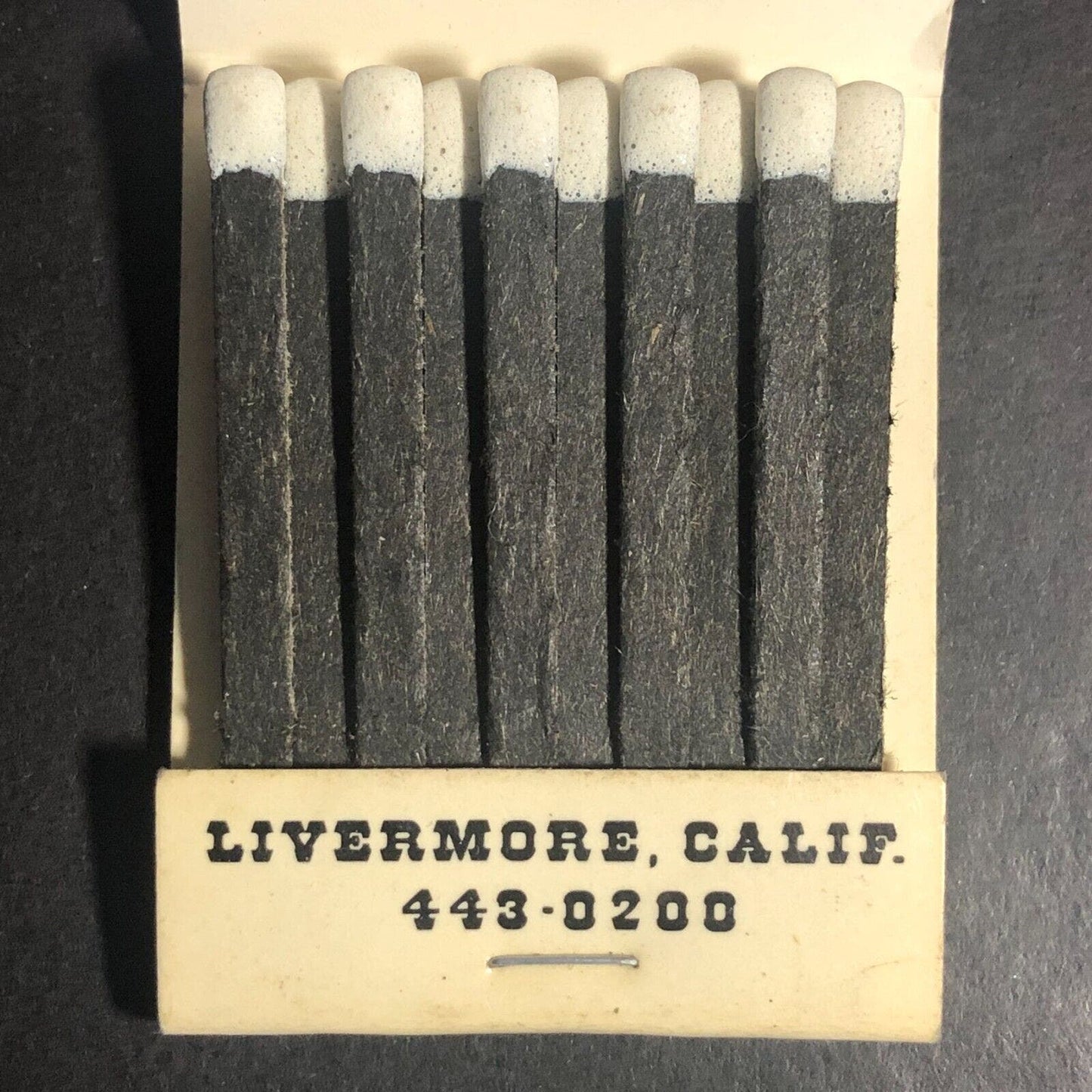 Livermore, CA Livermore Station Restaurant Locomotive Full Matchbook c1975-85