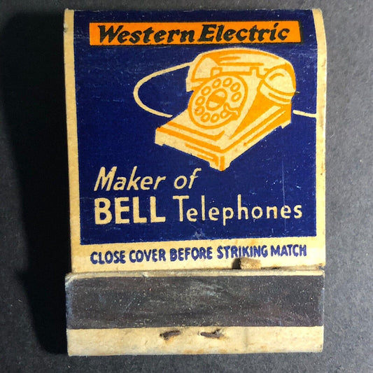 Western Electric Hawthorne Works Bell Telephone Matchbook c1930's-40's (#6)