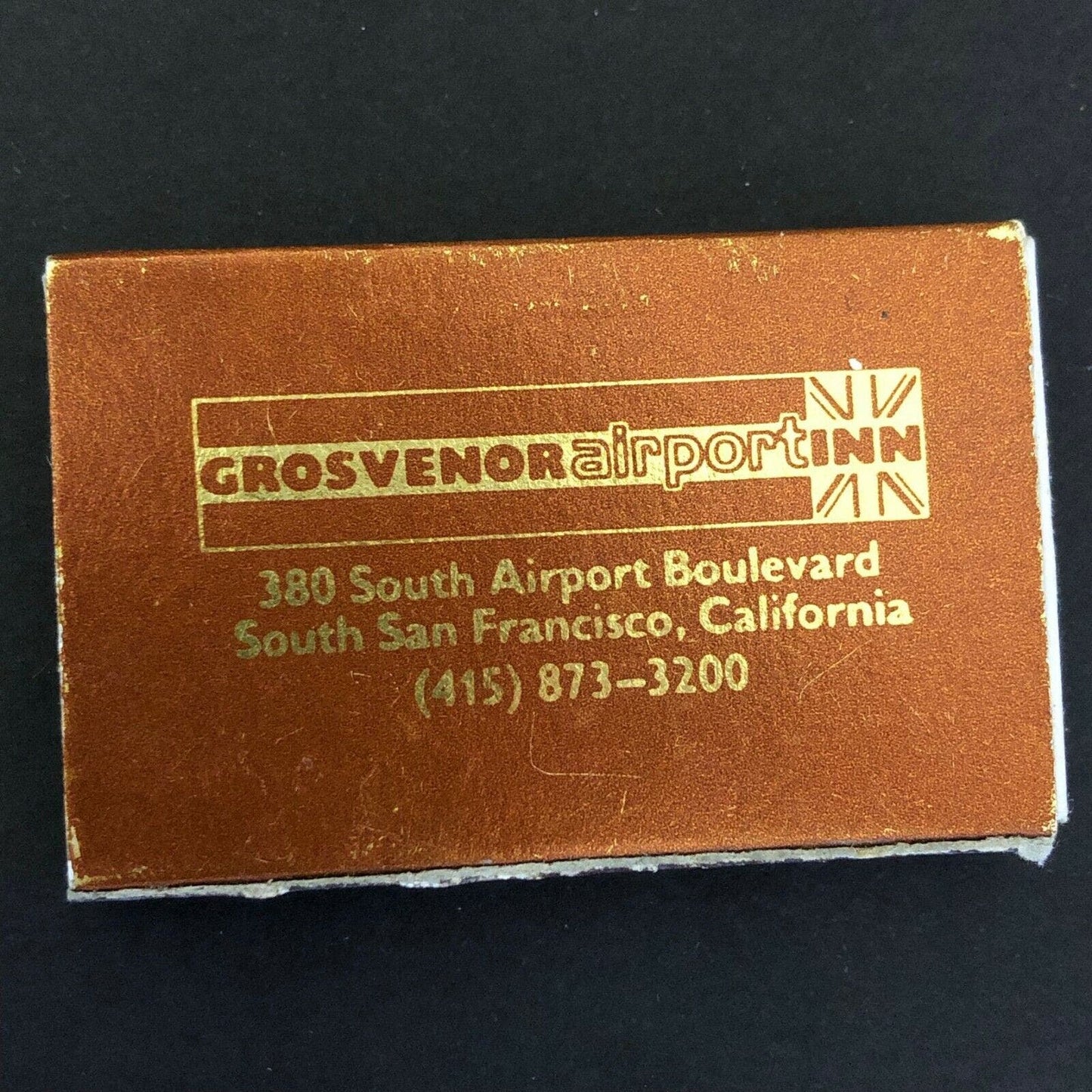 c1970's-80's Wooden Matchbox Matchbook "The Brass Elephant" South San Francisco