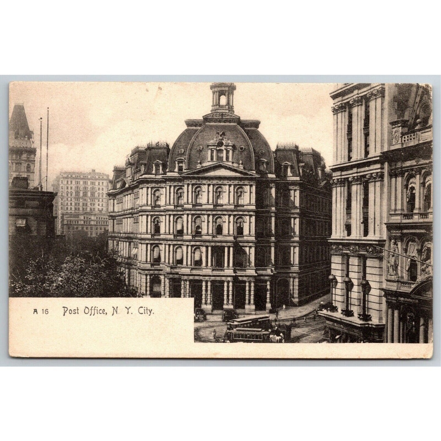 Vintage New York City NYC Postcard Post Office c1905-07 Rotograph
