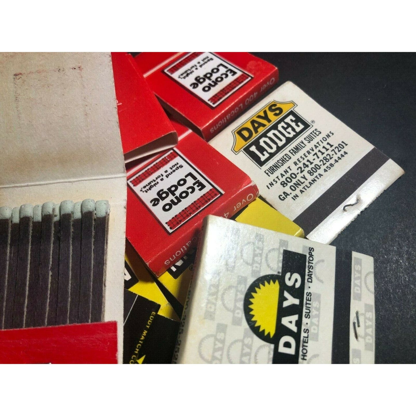 20 Full Matchbooks - 80's-90's - 7ays Inn - 10 Econo Lodge - 3 Quality Inn