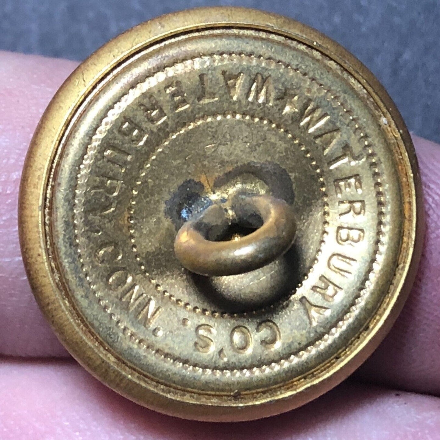 Penn Central Railroad Uniform Button Brasstone 3/4" Waterbury