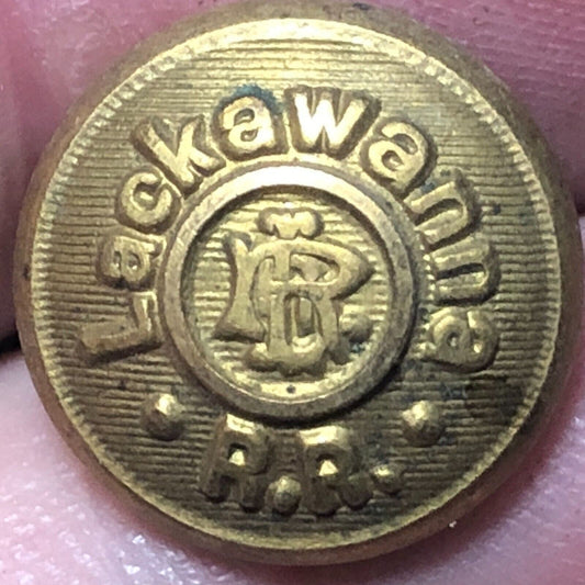 Lackawanna Railroad Brass Uniform Button 1/2" Convex Scovill