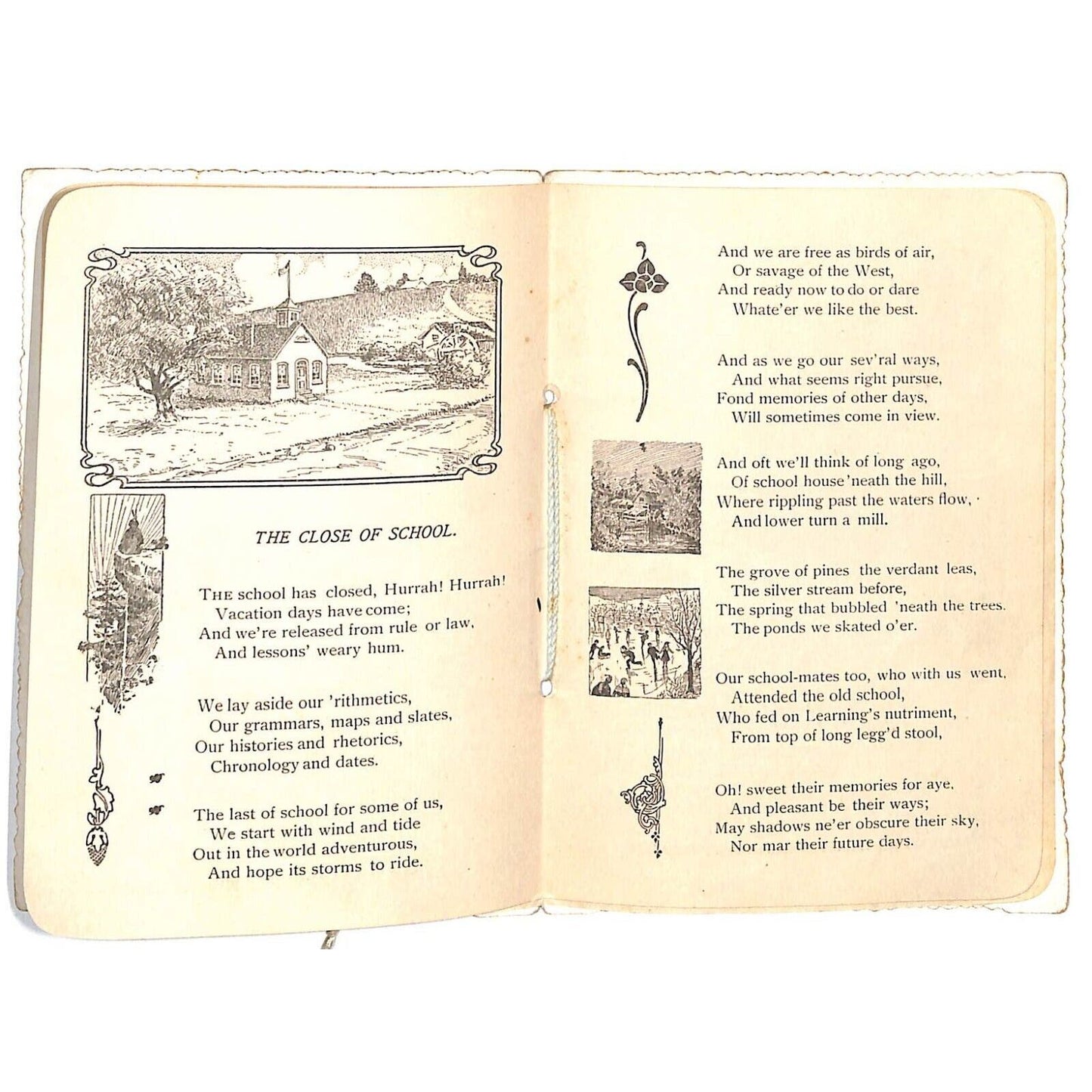 Ashby Dist. Rockingham Co. Montezuma Grade School 1904 Souvenir Card Flag