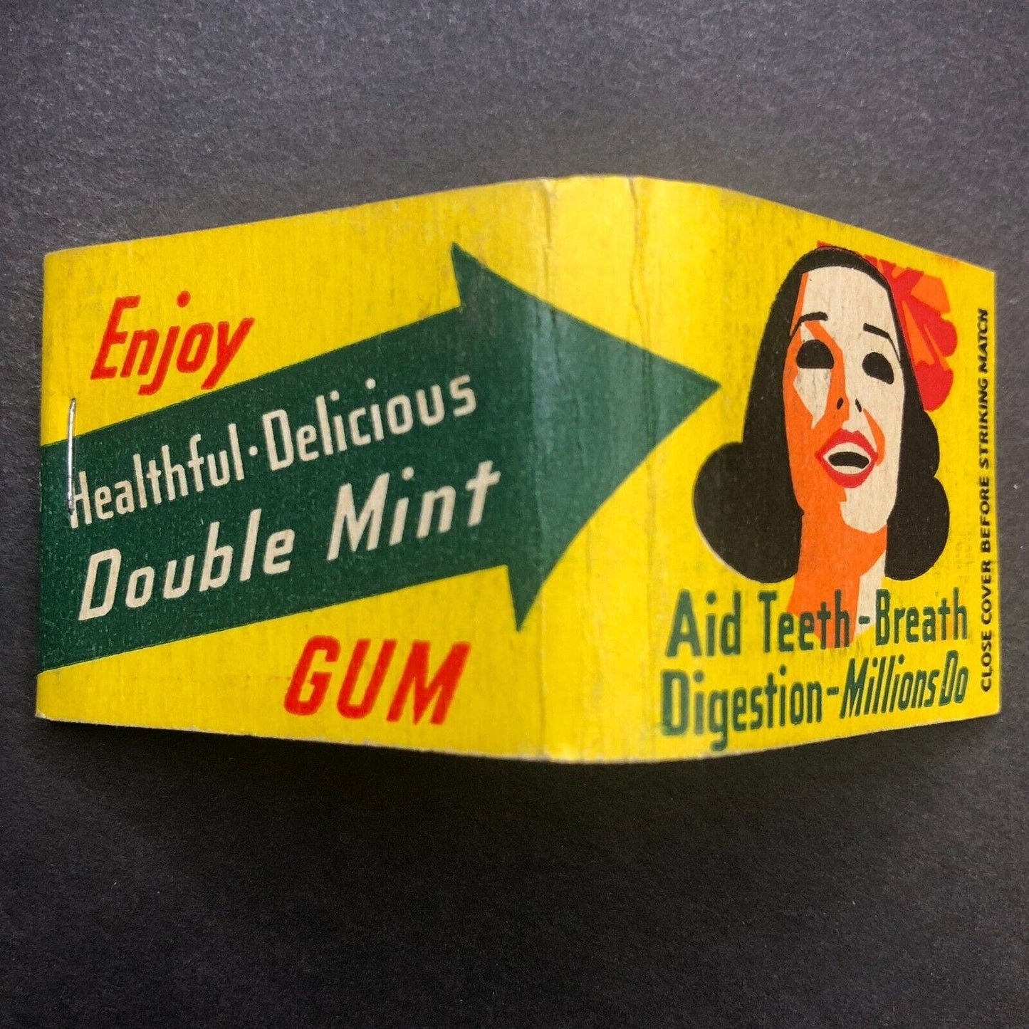 Wrigley's Double Mint Gum Full Matchbook c1954 VGC Scarce