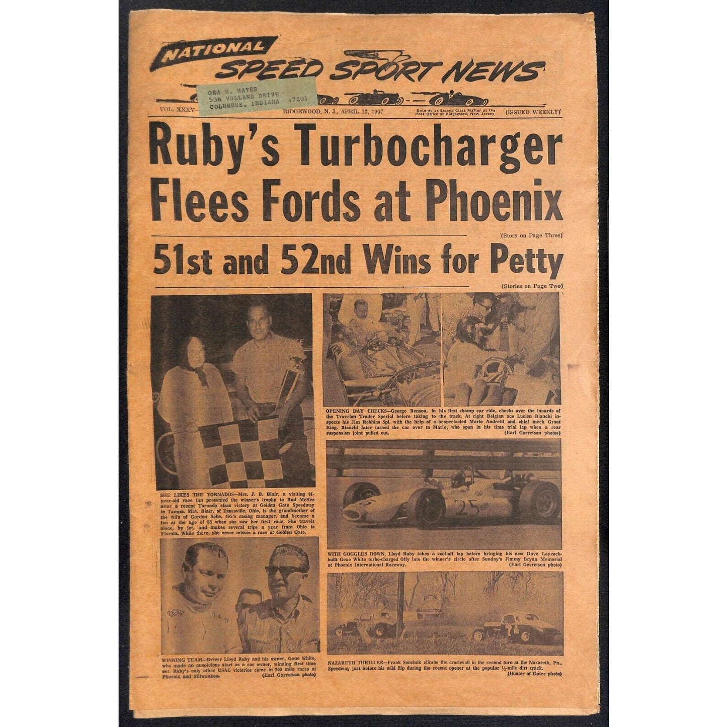 National Speed Sport News 4/12 1967 51st and 52nd Wins for Petty Racing 15pp