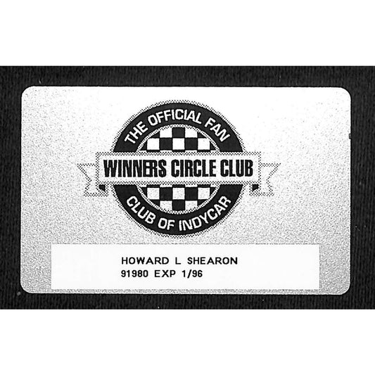 1996 Indy Car Winners Circle Club ID Card - Indianapolis IMS Race Racing