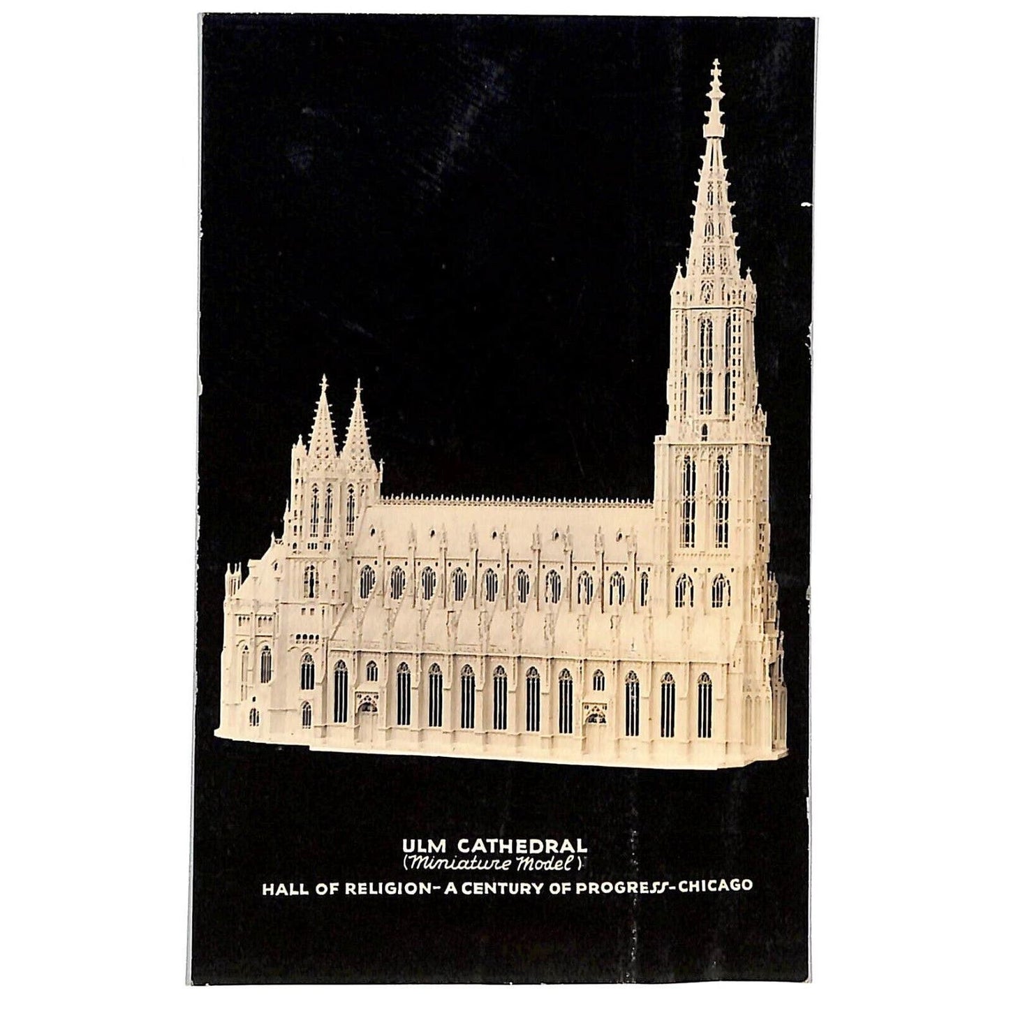 Ulm Cathedral Wuertenberg Germany Postcard 1933 Chicago