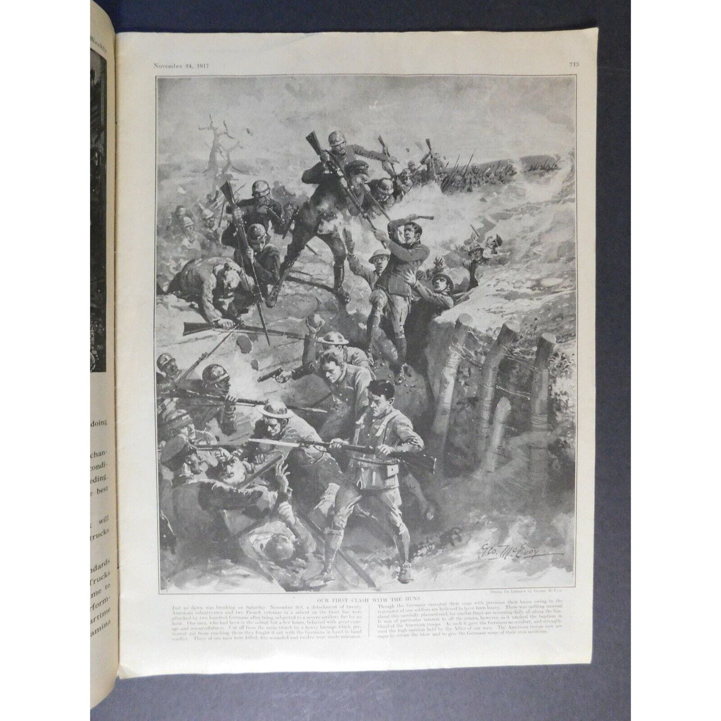 WWI Era Nov 24 1917 Leslie's "Retribution" Attacking Eagle - 32 pgs.