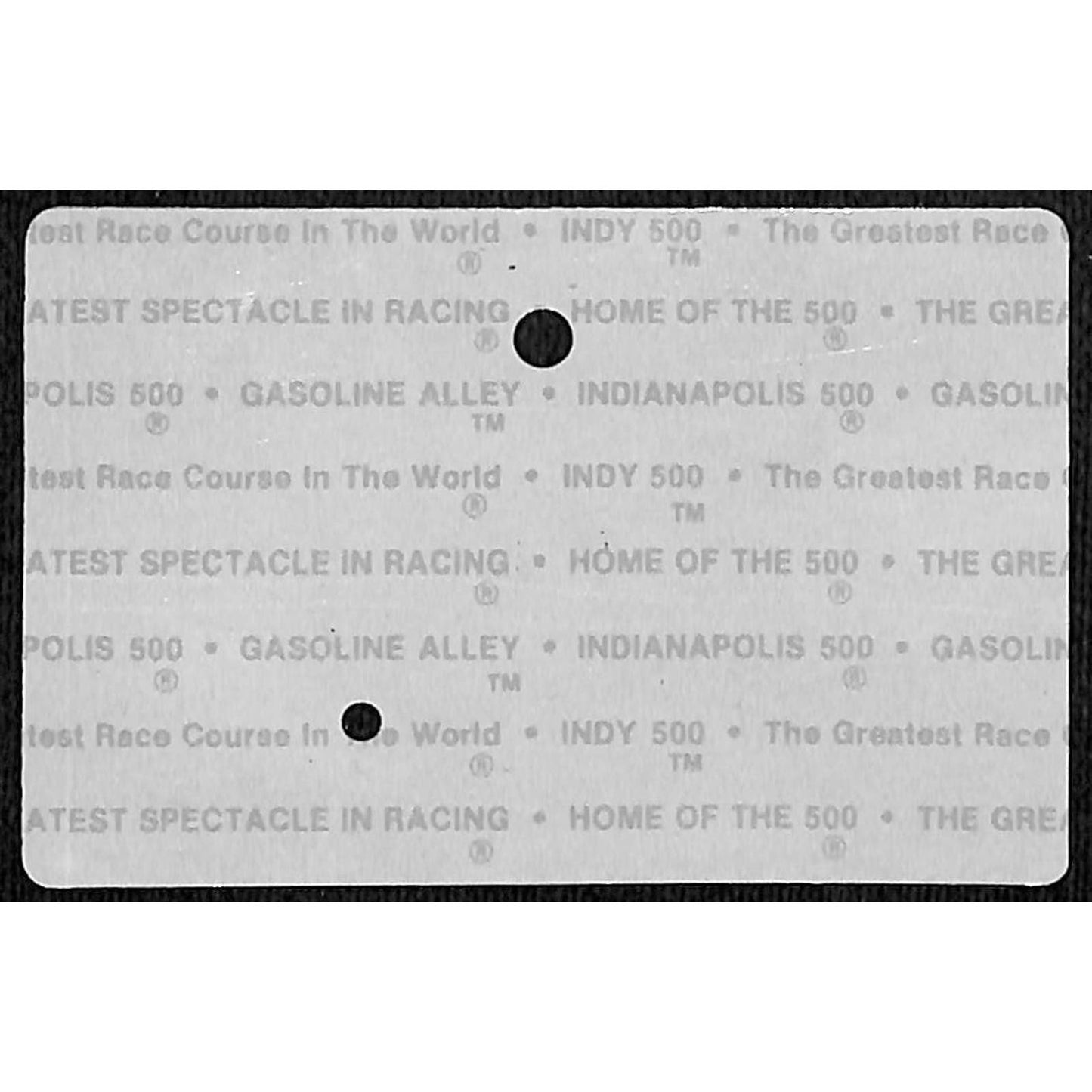 1988 Indy 500 Season Gate / Garage Ticket Pass Card Indianapolis IMS #1782 VGC