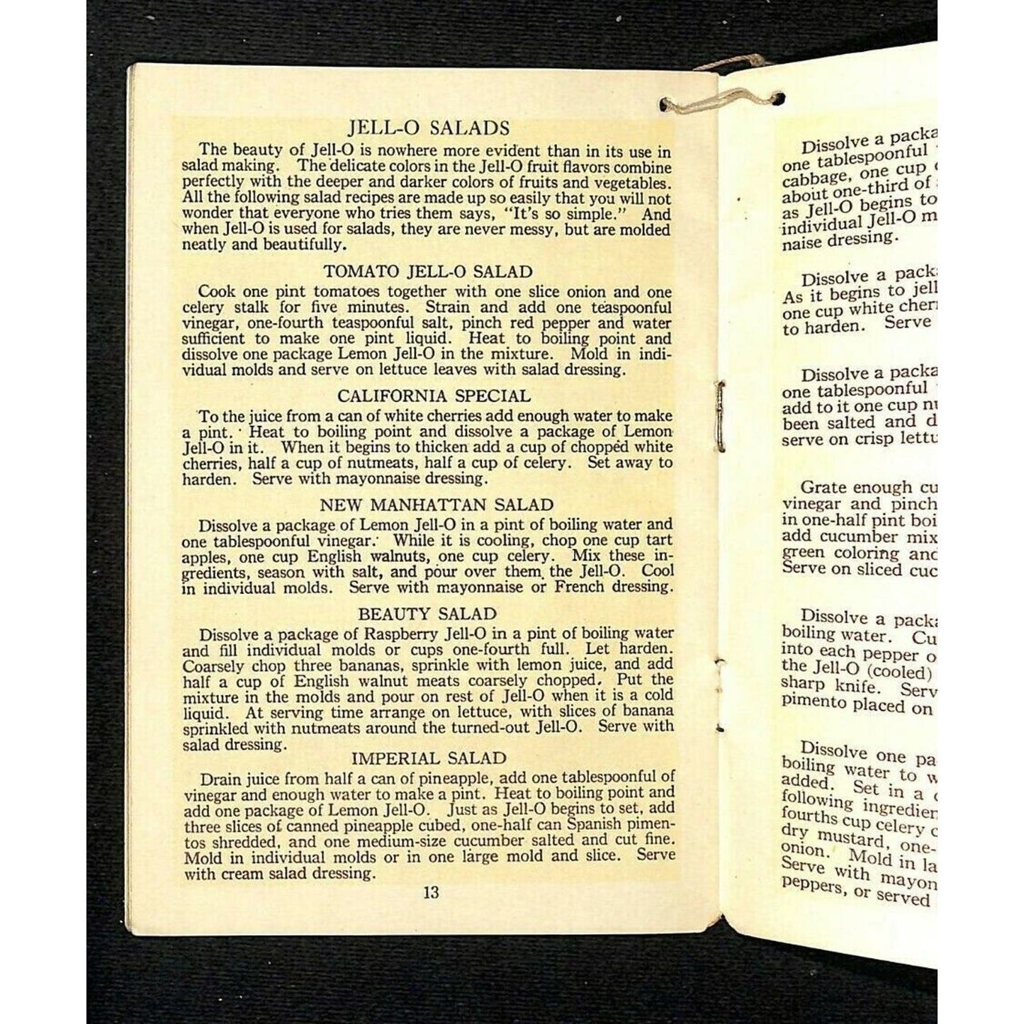 1924 Jell-O Dessert Recipe Booklet 18pp.