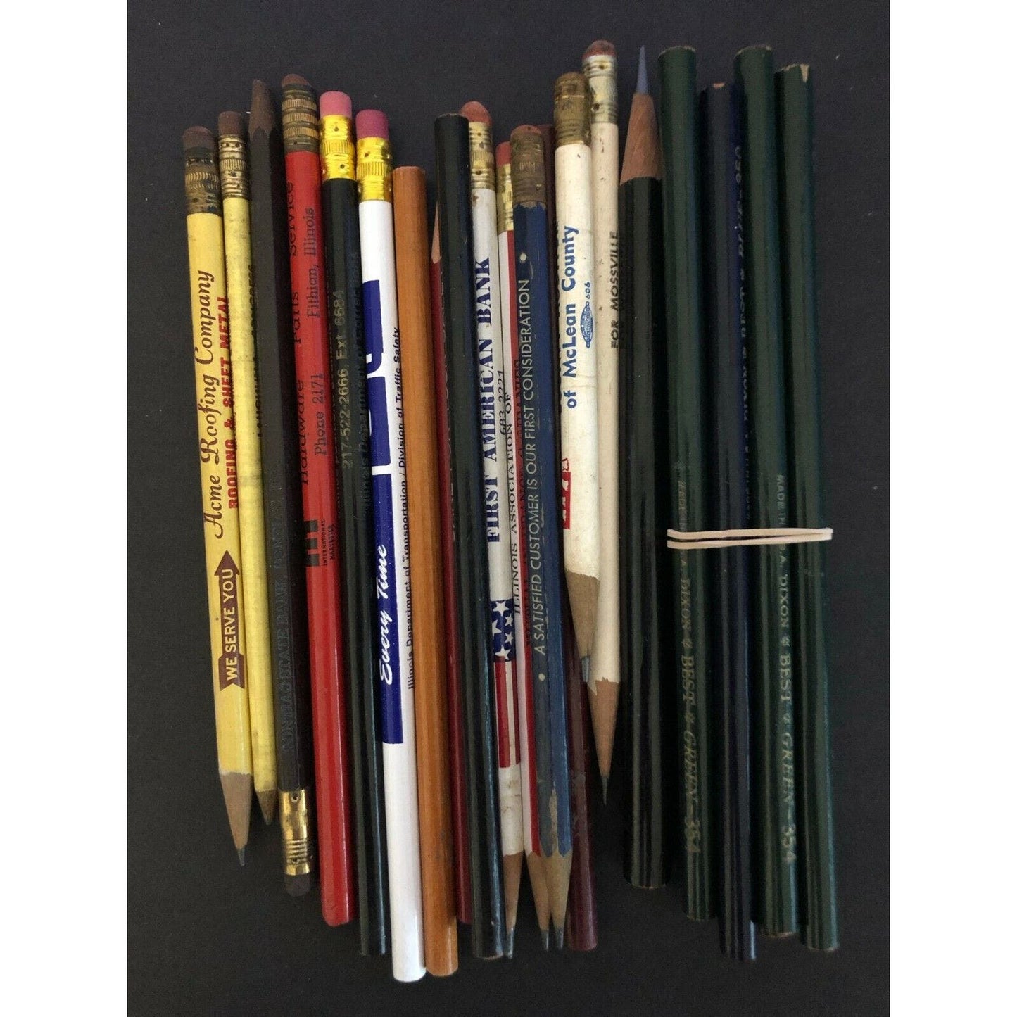 Group of 23 Mostly c1980's Pencils (5 are Dixon Best & Green) Some Advertising