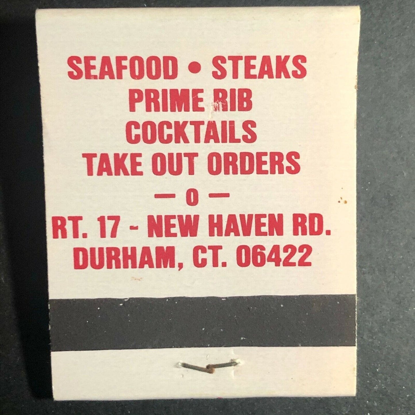 Vintage 1970's-80's Full Matchbook - Time Out Taverne - Durham, CT