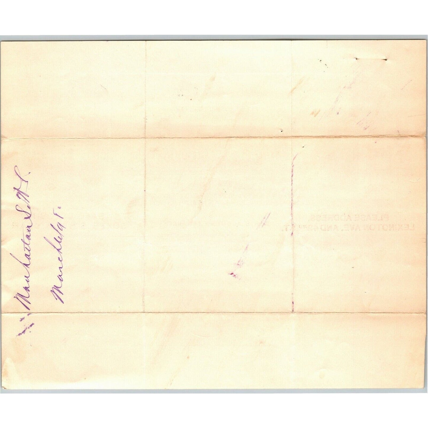 1898 Manhattan Storage Warehouse Co Crocker Bros Letterhead Lexington Ave NYC
