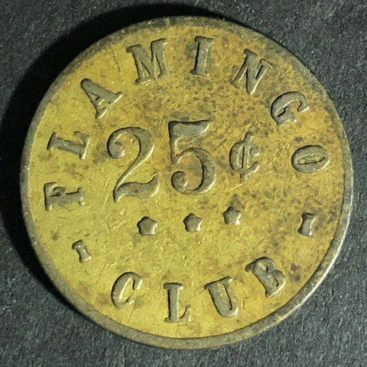 Flamingo Club Naples Military Brass Token 25c 24mm c1966-69 Scarce