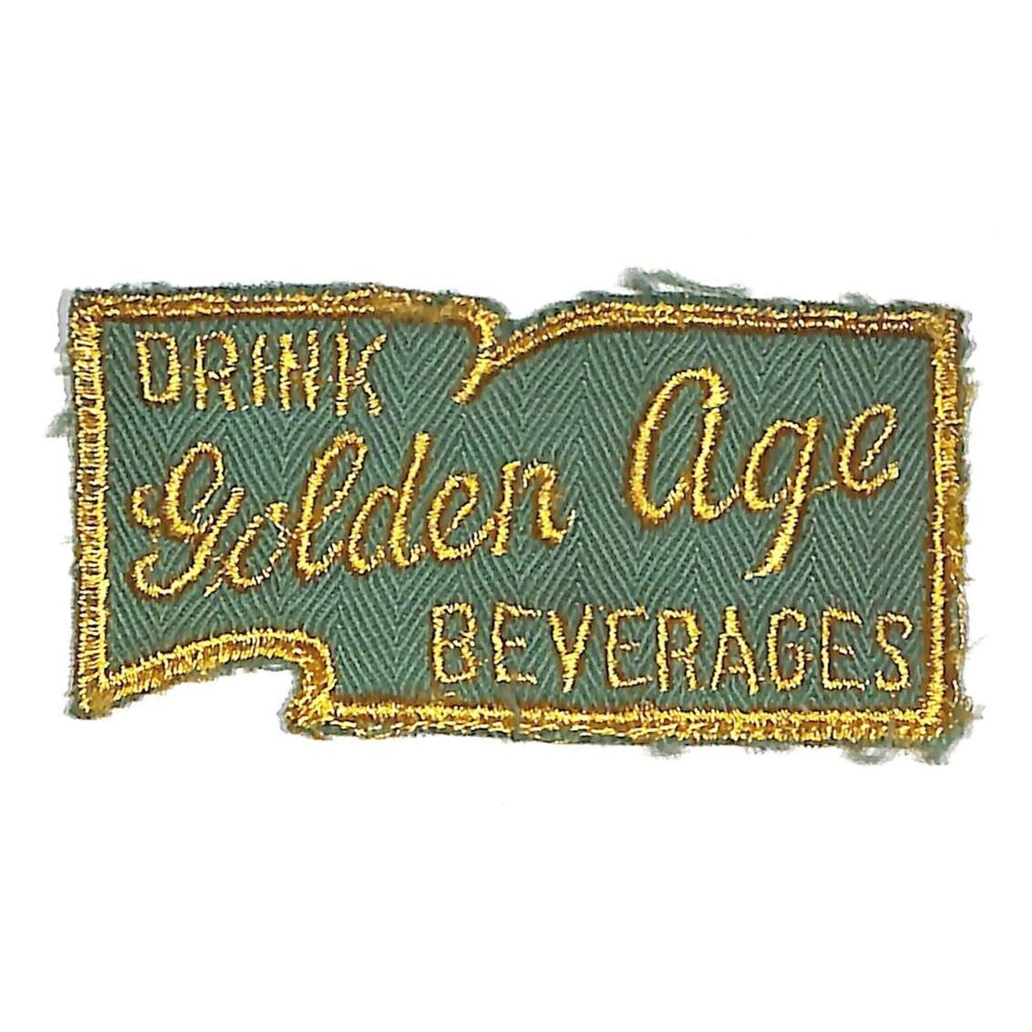 Golden Age Beverages Embroidered Soda Patch c1930's-40's VGC Scarce