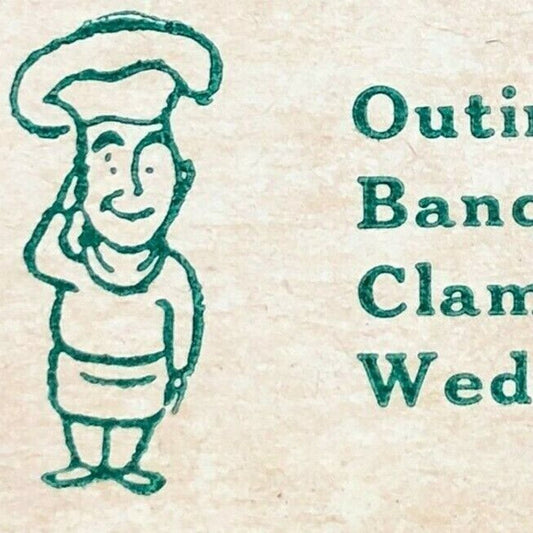 1950's-60's Full Matchbook "Pagani's Caterers" Clambakes Bolton Manchester, CT