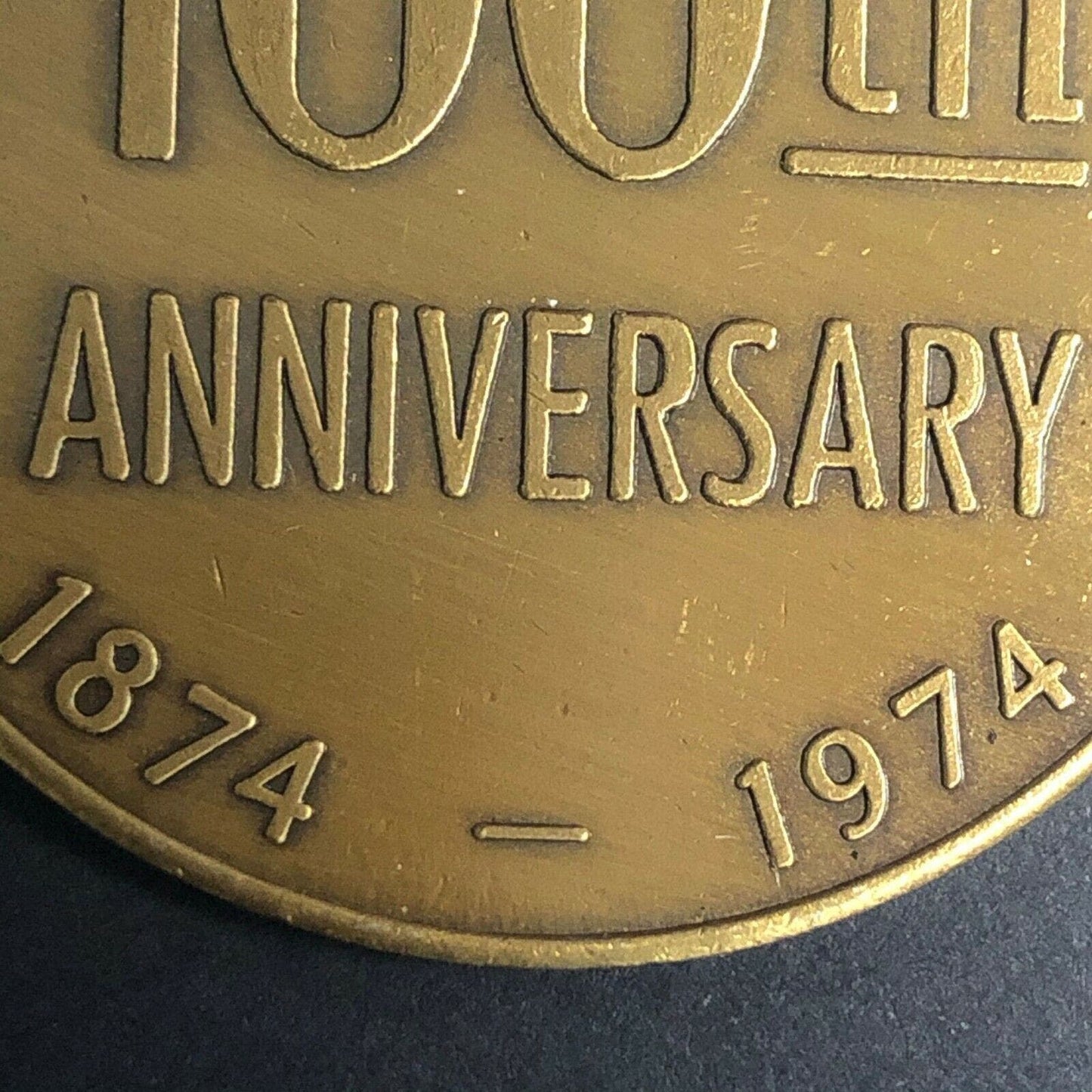 1974 40mm .8oz Bronze Colored Creighton Nebraska Centennial Medallion