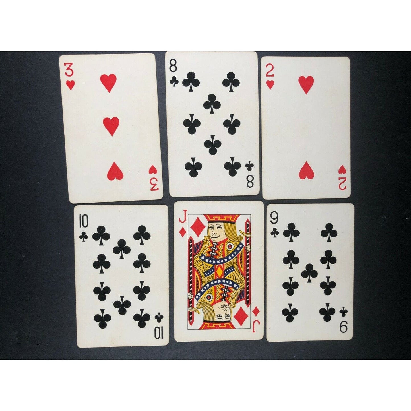 Group of 6 Single Swap Kewpie Advertising Playing Cards - Silver / Gray Finish