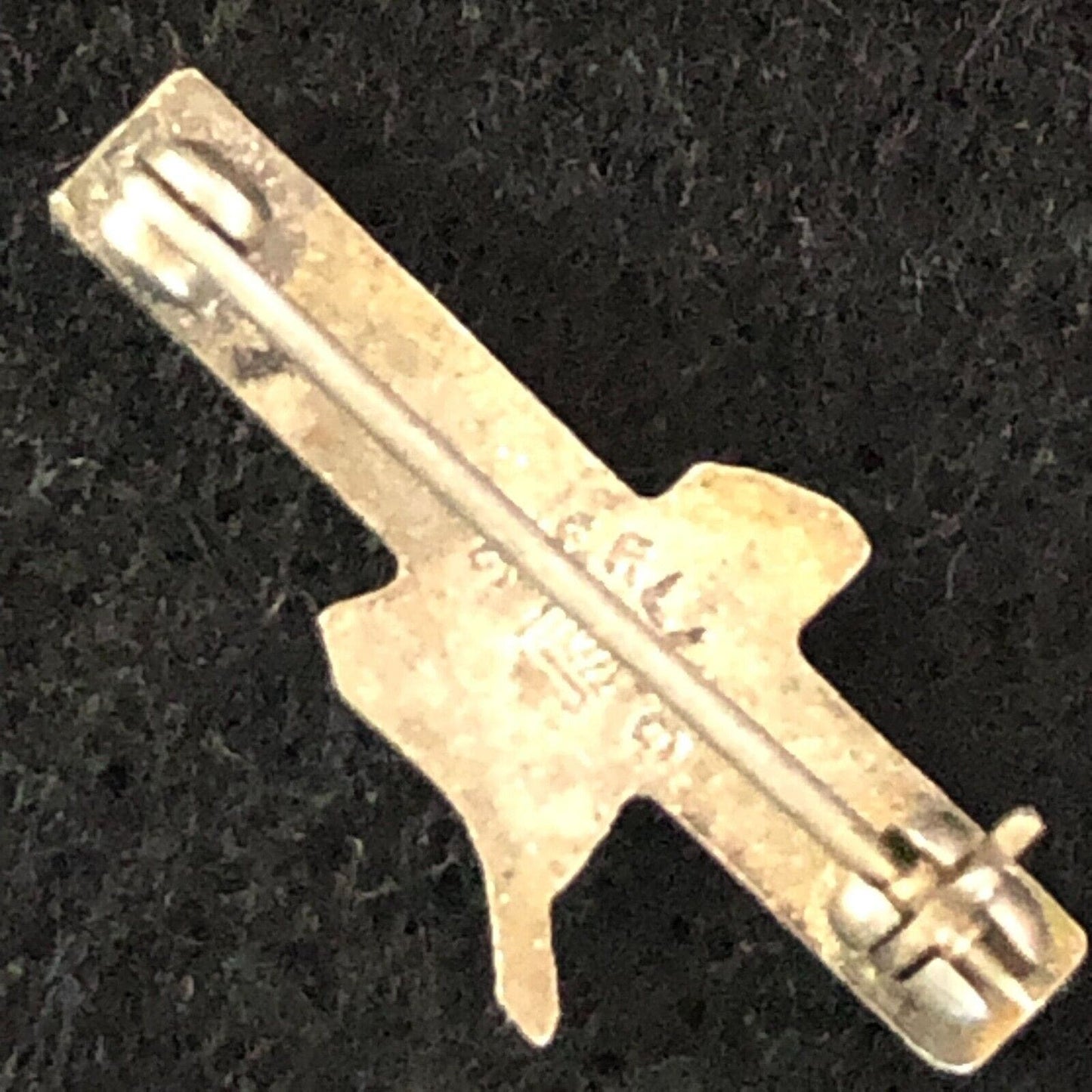 Vintage Seton Religious / Hand Holding Cross Pinback Lapel Pin - Sterling