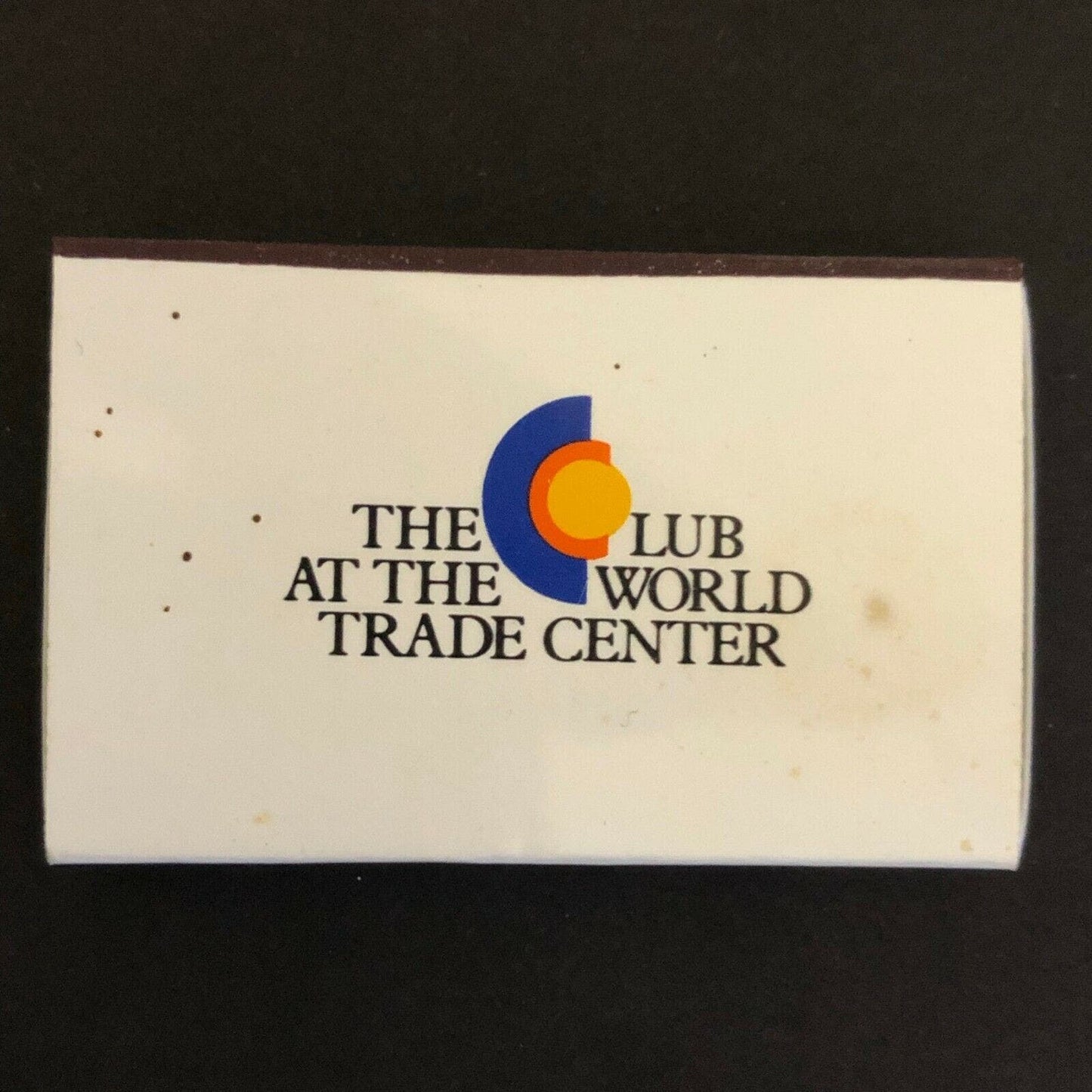 c1970's-80's Wooden Matchbox Matchbook "The Club at The World Trade Center" NYC