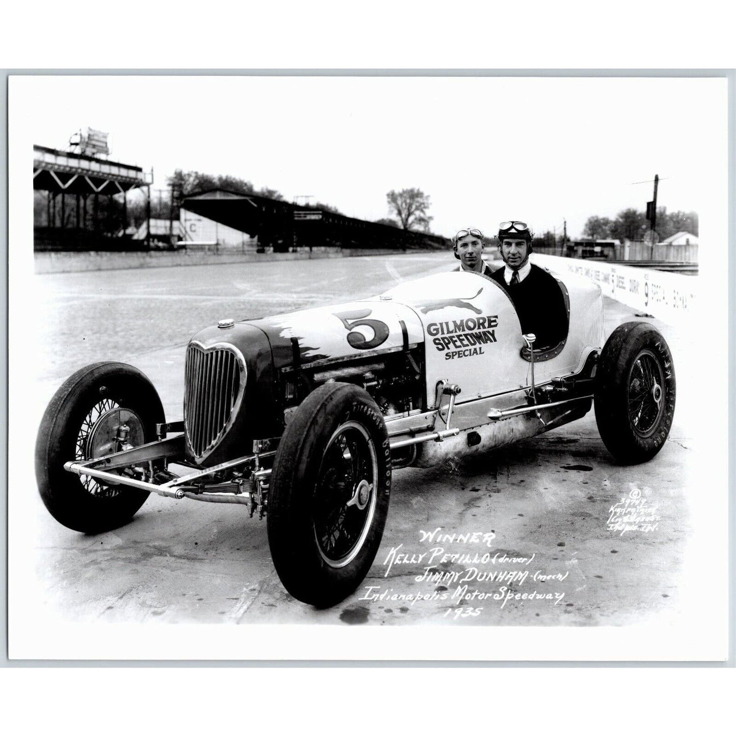 Kelly Petillo Indy 500 Winner 1935 - 8 x 10 Glossy B&W Photograph VGC