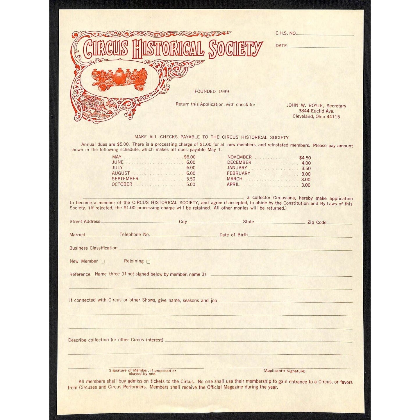 Group of Mostly 1970's Circus Letterheads & 2 1960's Hand Written Cards
