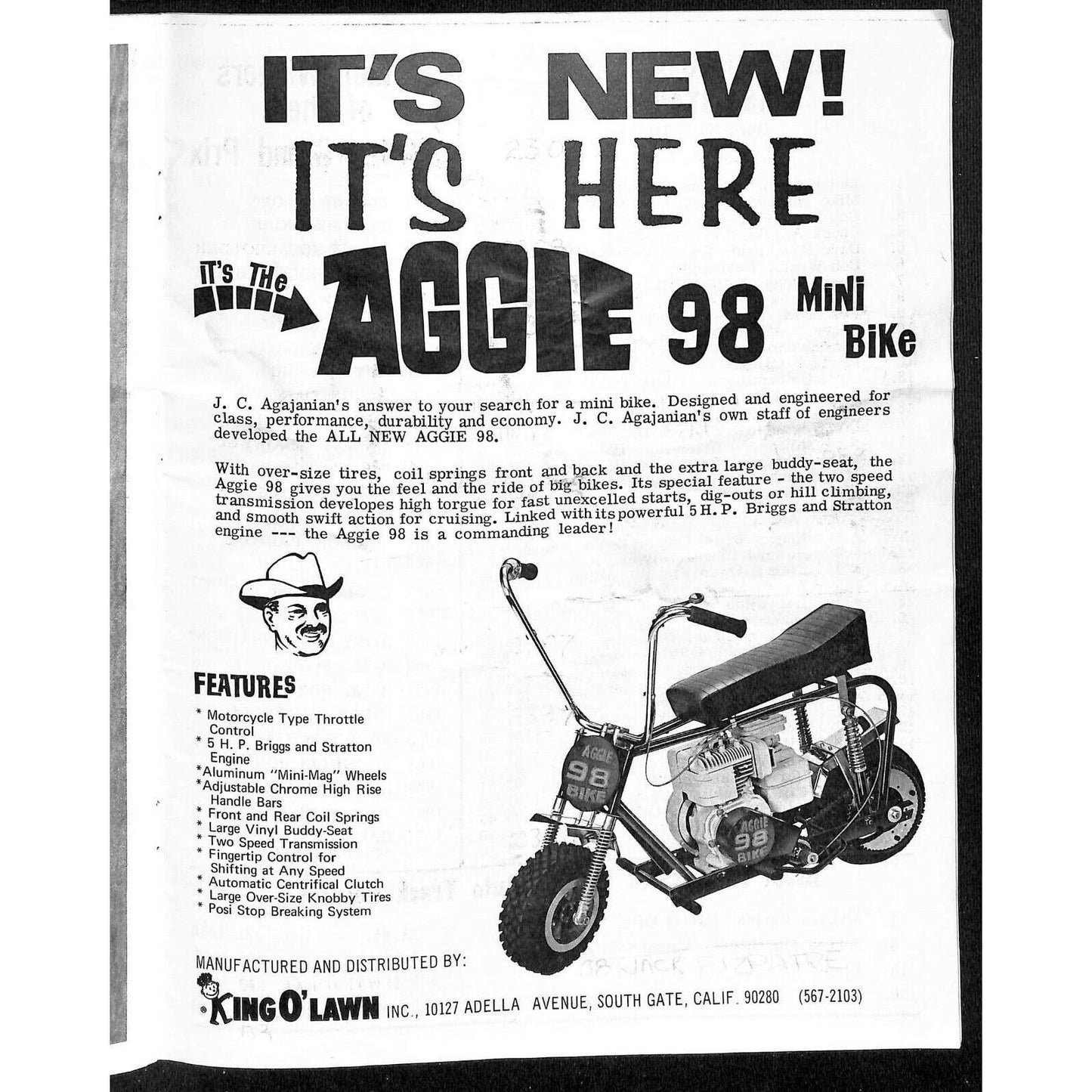 Scarce Nov 28 1968 USAC Midget Races Auto Racing Program Ascot Park Gardena