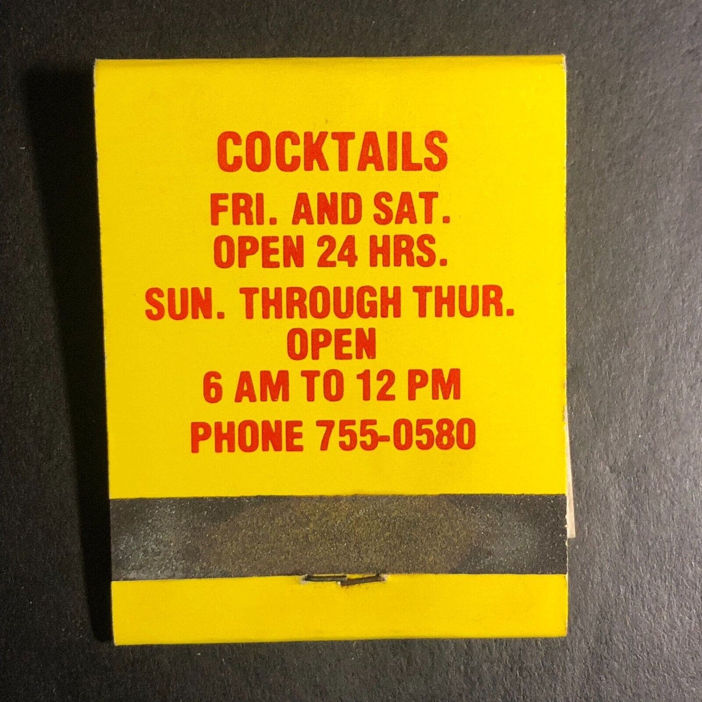 Venice Restaurant Chicago Heights, IL Matchbook c1974-84