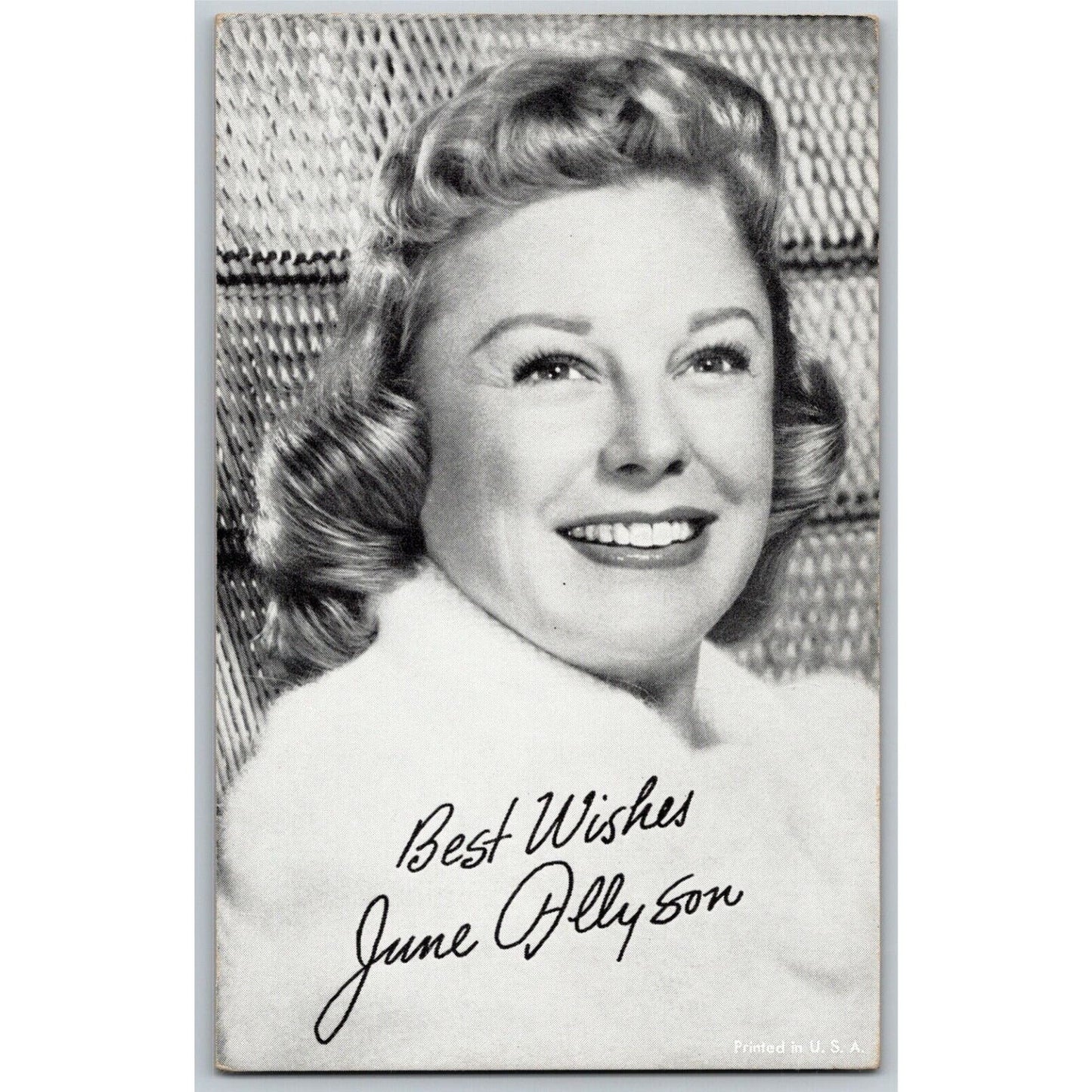 Jane Allyson Leading Lady Movie Star Arcade Card - Ken Prag Coll. EXC