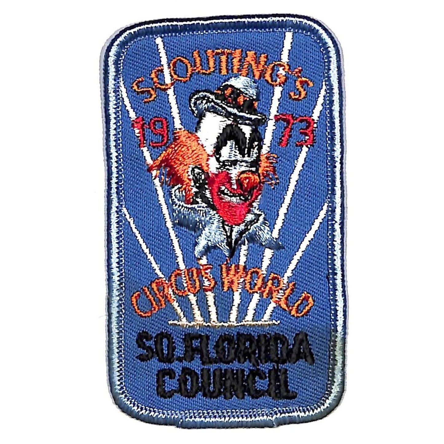 BSA Patch South Florida Council Scouting's 1973 Circus World Clown VGC Scarce