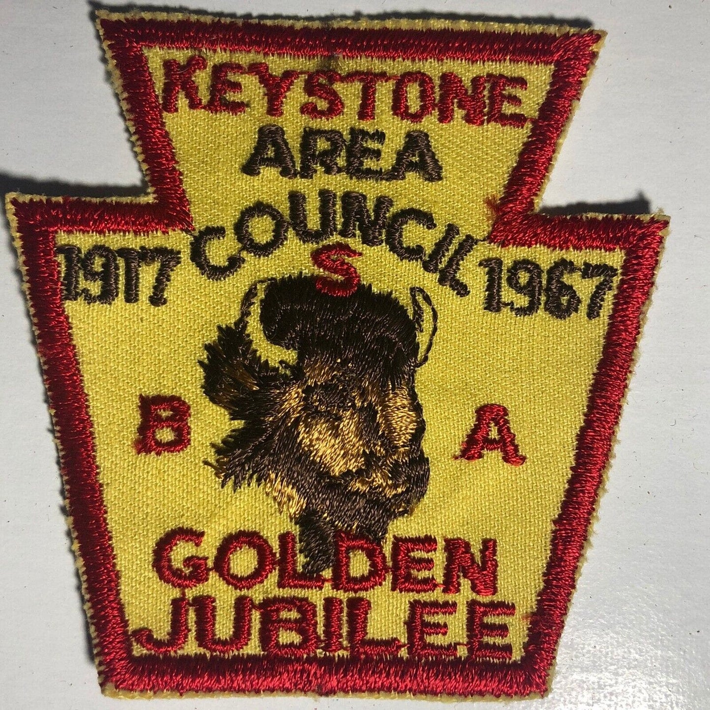 BSA - Keystone Area Council 1967 Vintage Embroidered Patch Golden Jubilee