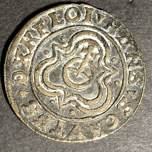 c1553-1584 27mm Lion of St. Mark Hans Schultes Jeton Counter - Ben Fauver Coll.