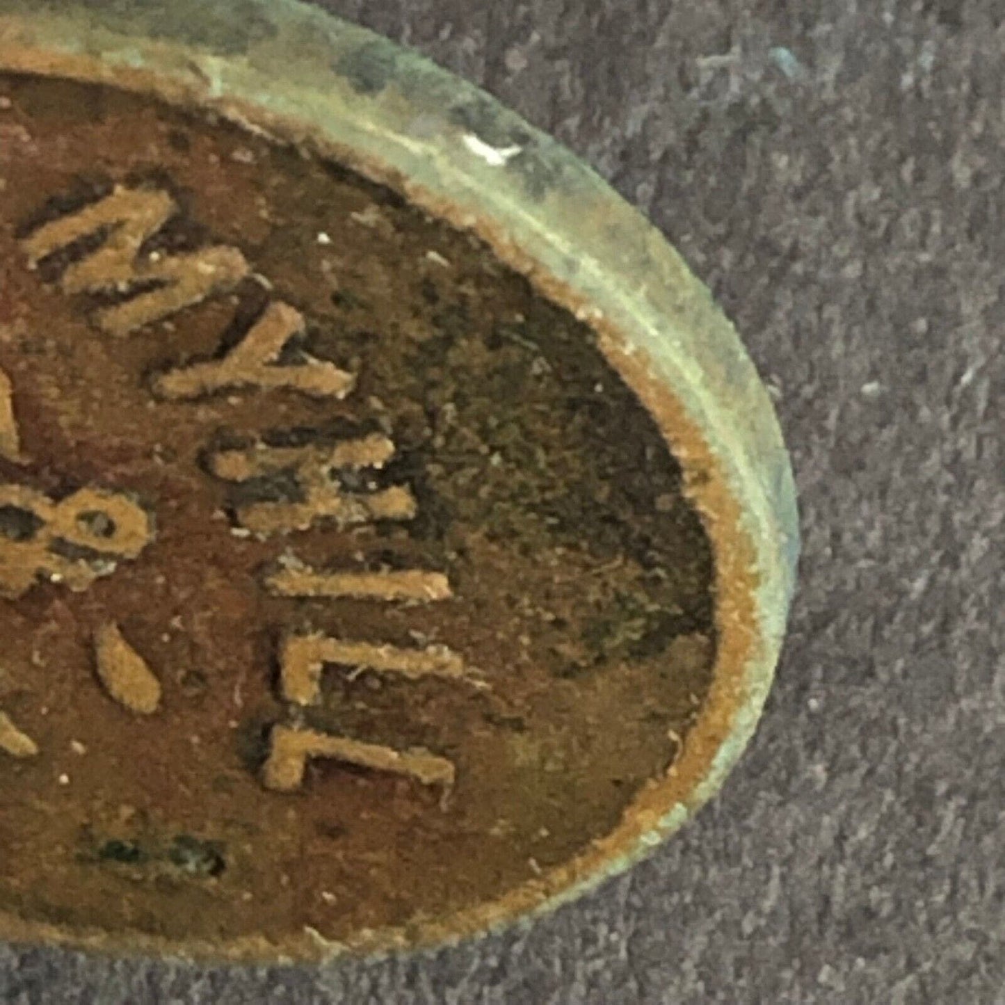 Myhill & Drake (Lockport, NY Pool Room & Cigars) G/F 5c Brass Token 21.13mm