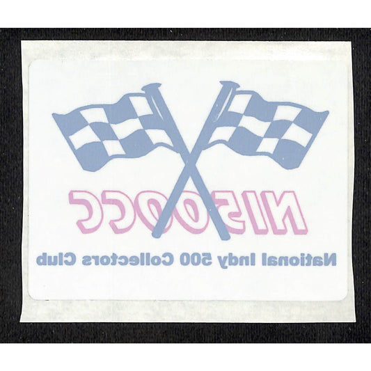 c1996 NI500CC National Indy Collectors Club 3" x 4" Sticker / Decal - Scarce VGC