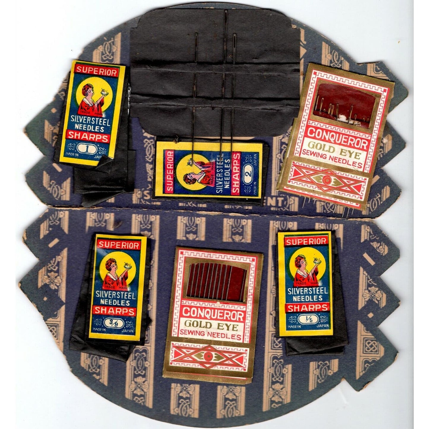 Scarce c1920's-30's Vintage Advertising Sewing Needle Book "Snappy" Deco