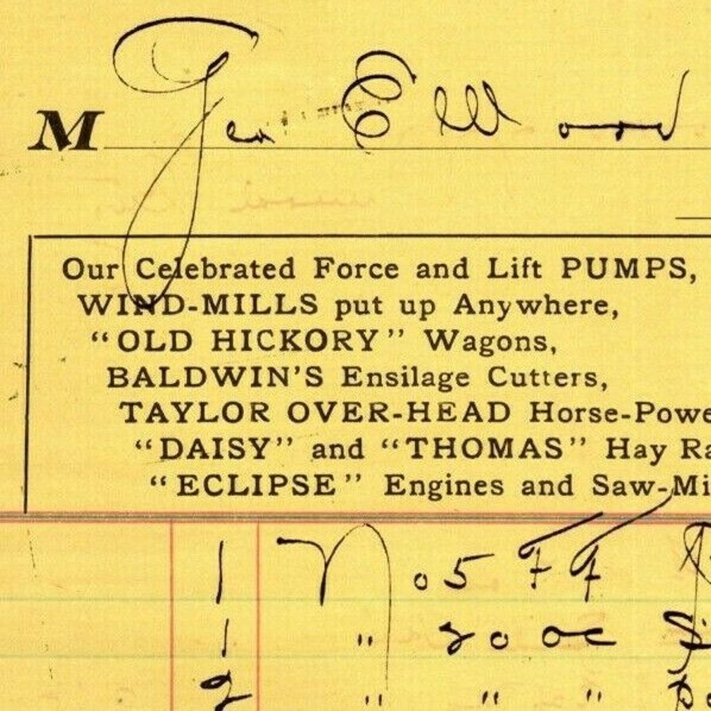 Ashton Starke Buggies and Wagons Richmond, VA Letterhead to Geo. E. Wear 1894