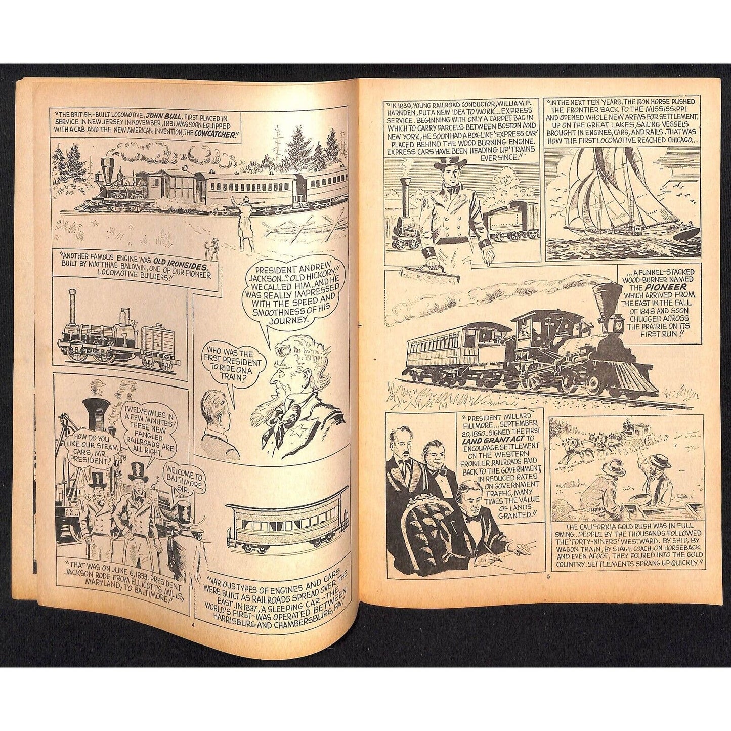 "Rails Across America" Comic Book Style w/ Uncle Sam 1968 15pp - VGC