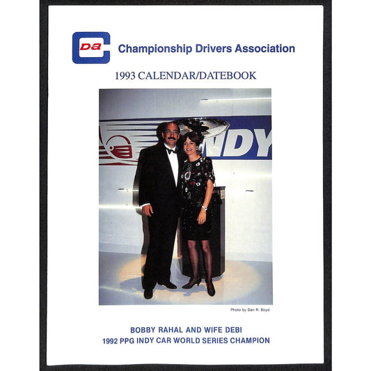 1993 Indy 500 PPG CDA Championship Drivers Assoc. Calendar w/ Bobby Rahal
