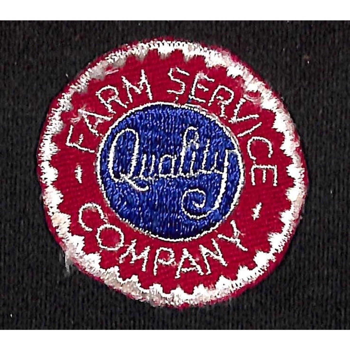 Farm Service Company Vintage Embroidered Patch 1 3/4" Scarce