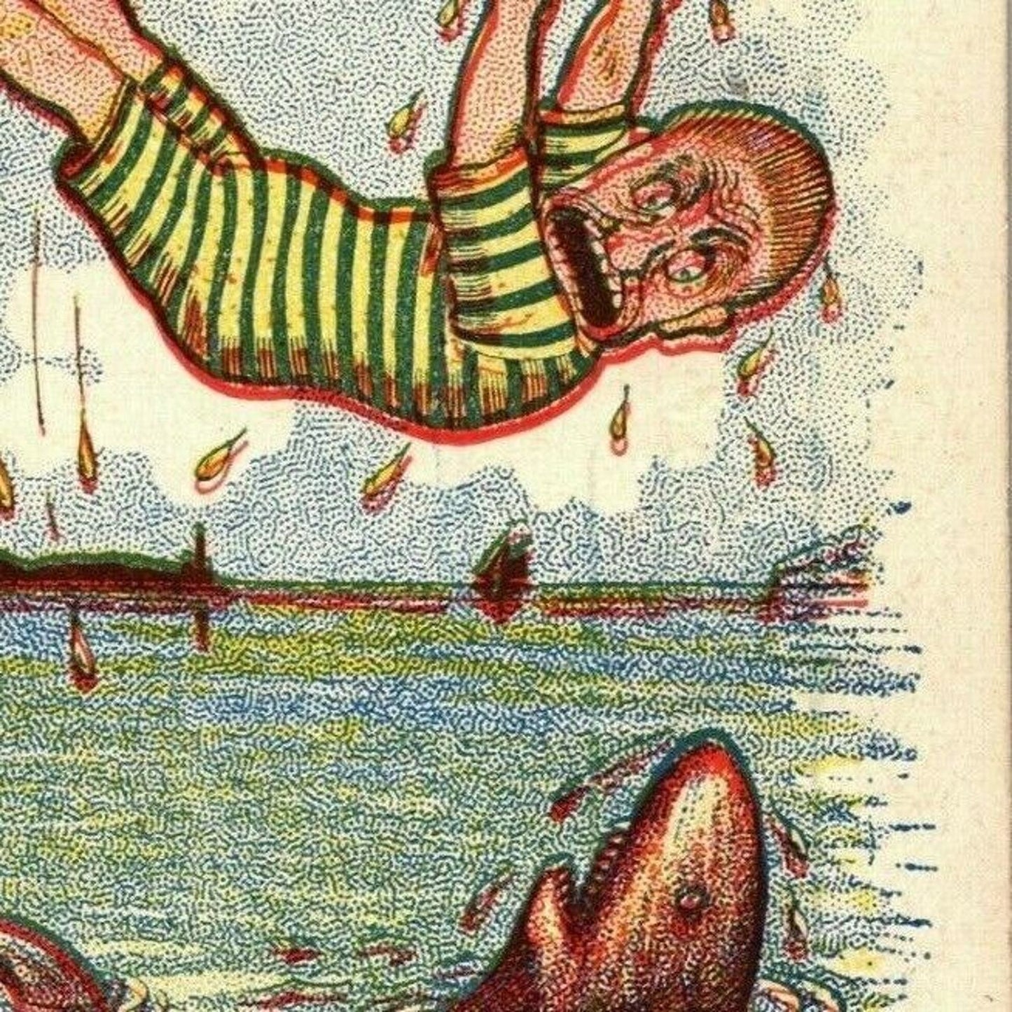 "A Lo(ne)an Shark" (Loan Shark) c1905 Undivided NP Comic Humor Postcard