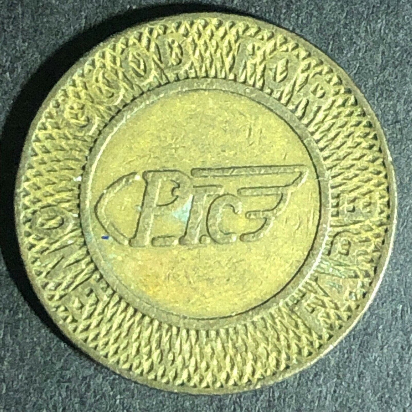 Brass G/F One Fare Transit Token Philadelphia Transportation Co. PTC 20mm (1838)