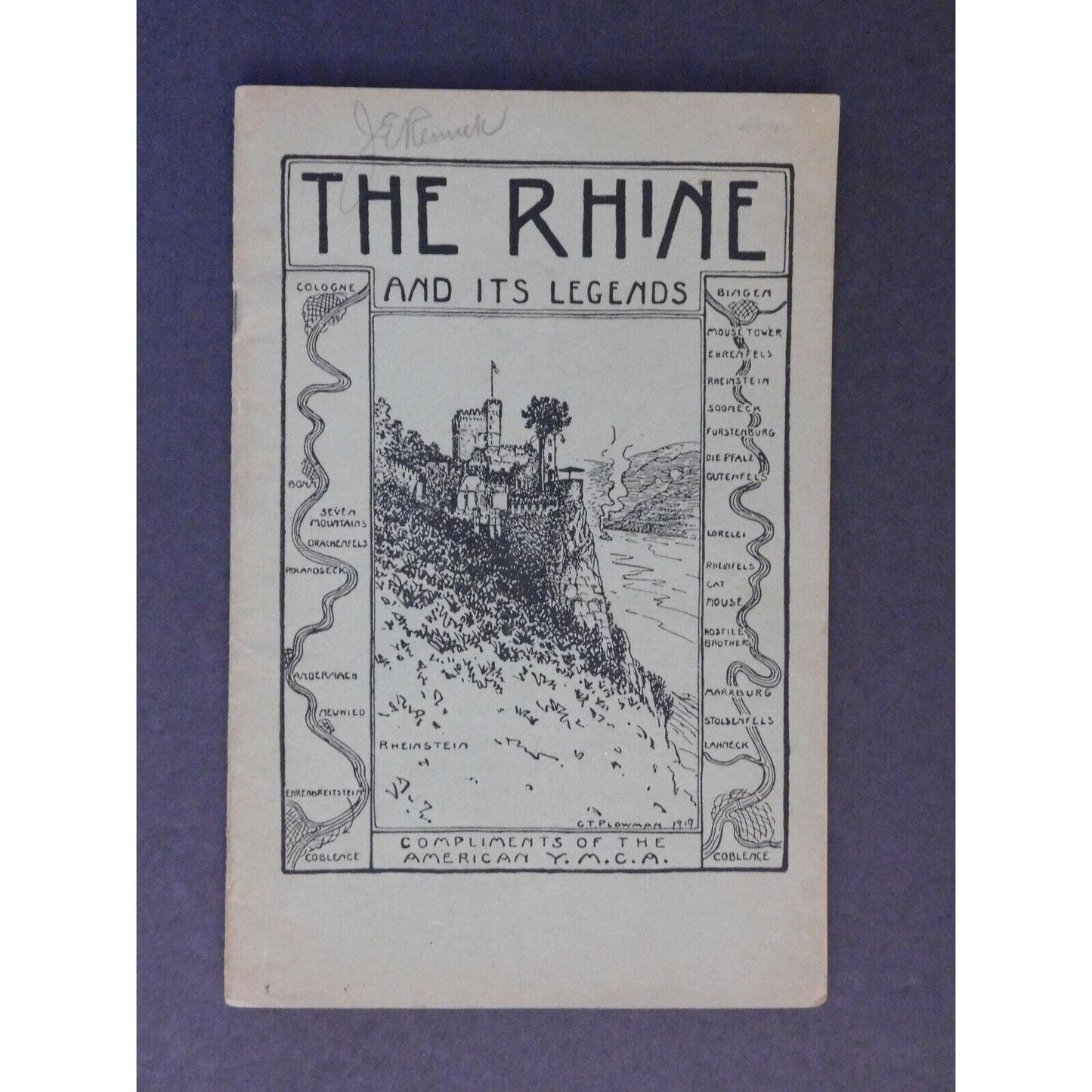 Scarce WWI Era Booklet "The Rhine and it's Legends" YMCA - 32 pgs
