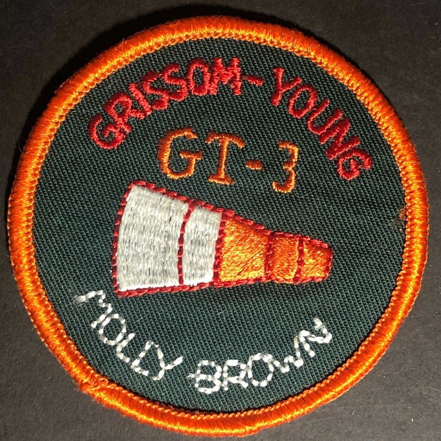 Vintage NASA Gemini GT-3 Molly Brown Grissom Young Embroidered Patch