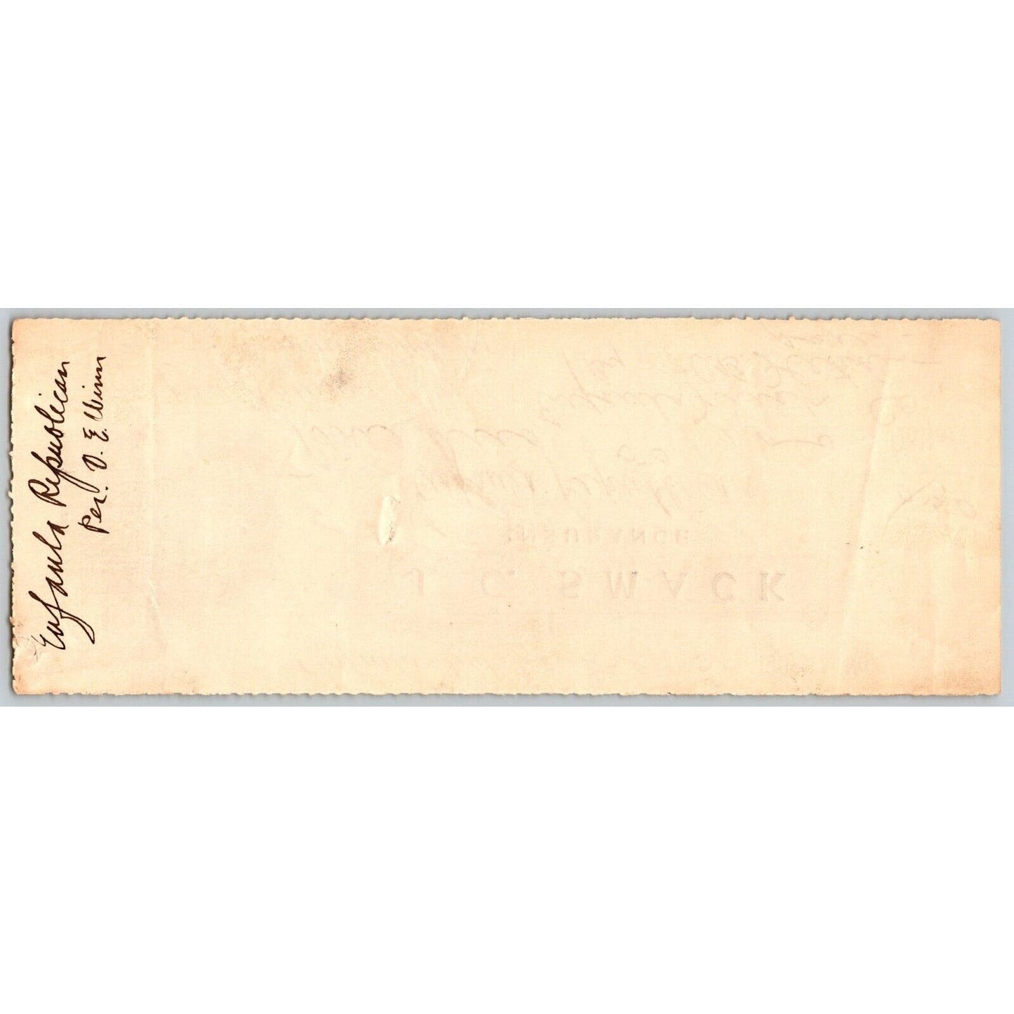 Eufaula Indian Territory Oklahoma 1906 J.C. Smack First National Bank Check